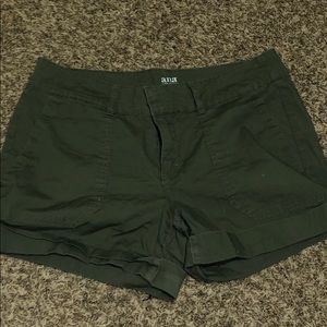 Dark green cargo shorts